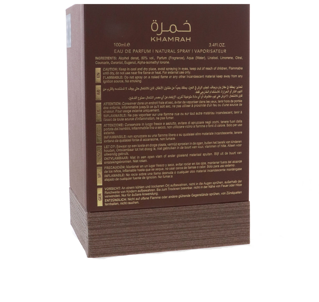 Khamrah Qahwa for Unisex Eau De Parfum Spray, 3.4 Ounce